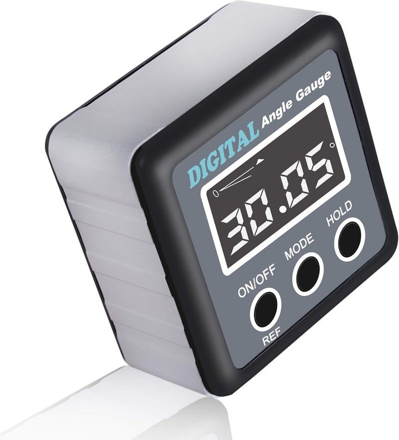 OUTIL Digital Angle Gauge, Angle Finder Mini Digital Level Protractor Inclinometer with V-Groove Magnetic Base - Cube Level Box for Woodworking, Table Saw, Construction, Machinery, Masonry - Image 1